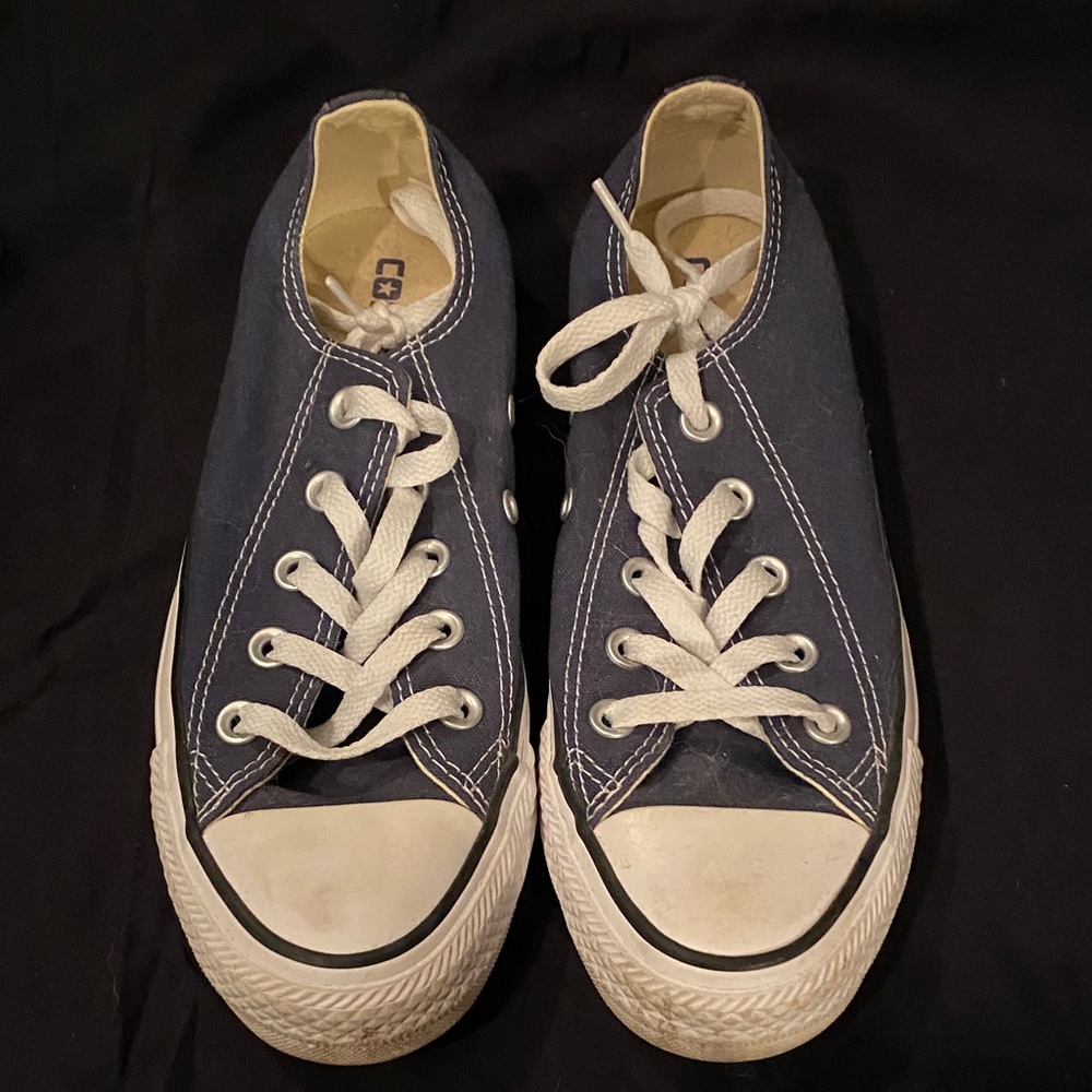 Navy converse shoes